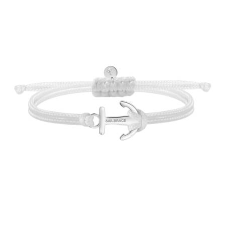 SAILBRACE Armband weiss ANKER silber