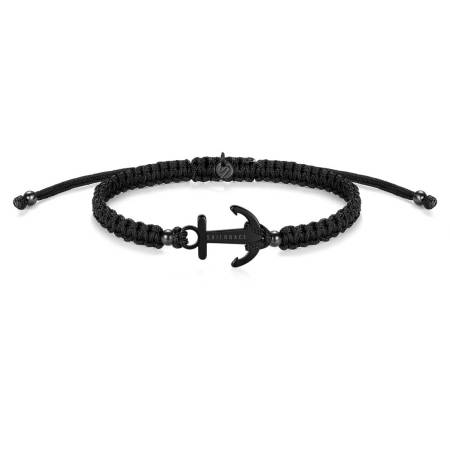 SAILBRACE Armband BLACK ANCHOR BRAIDED