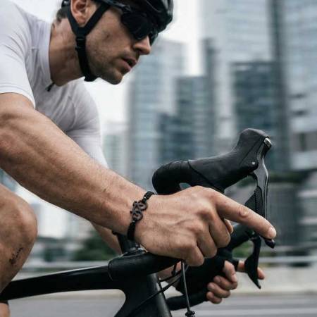 Preview: SAILBRACE Armband BLACK BIKE BRAIDED