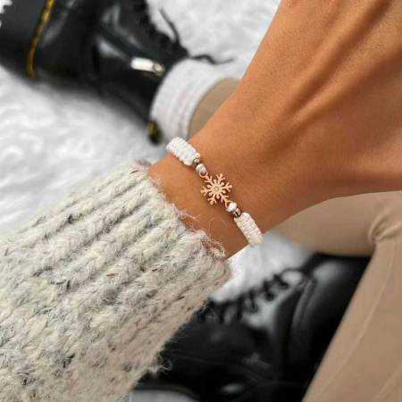 Preview: SAILBRACE Armband FROZEN SNOWFLAKE BRAIDED