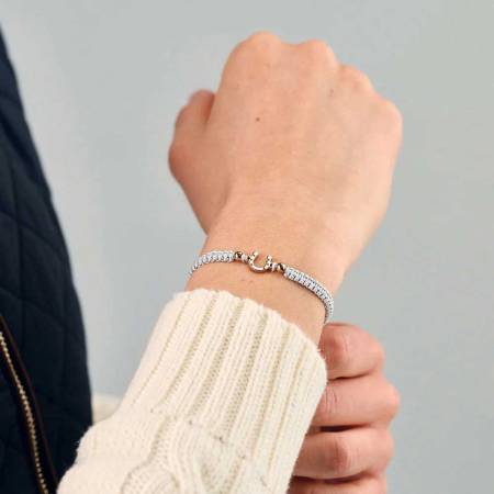 SAILBRACE Armband ROSÉ HORSE RIDER GREY BRAIDED