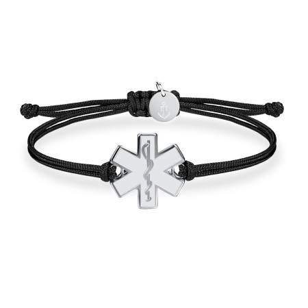 SAILBRACE Armband schwarz HERO silber