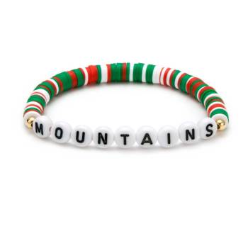 SAILBRACE Armband MOUNTAINS BEADED rot-grün-weiss