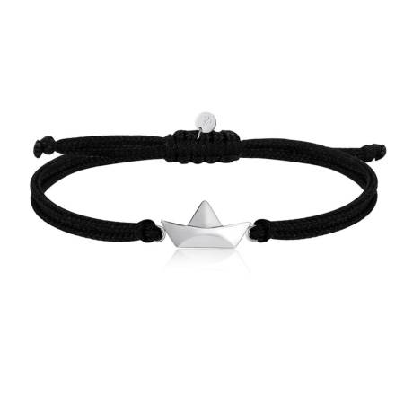 SAILBRACE Armband schwarz FRIENDSHIP silber