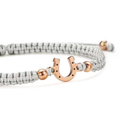 SAILBRACE Armband ROSÉ HORSE RIDER GREY BRAIDED