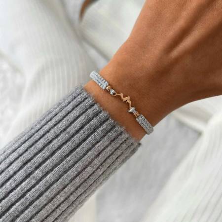 SAILBRACE Armband ROSÉ MOUNTAIN GREY BRAIDED