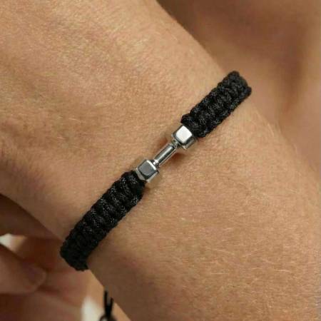 Preview: SAILBRACE Armband SILVER GYM BRAIDED