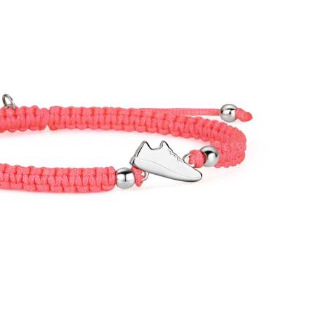 SAILBRACE Armband SILVER RUNNER NEON PINK BRAIDED