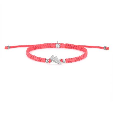 SAILBRACE Armband SILVER RUNNER NEON PINK BRAIDED