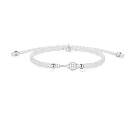 SAILBRACE Armband SILVER TENNIS WHITE BRAIDED