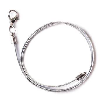 SchauTime LEDERKETTE Formentera Platinum 40 cm