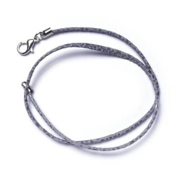 SchauTime LEDERKETTE Formentera SnakeGrey 40 cm
