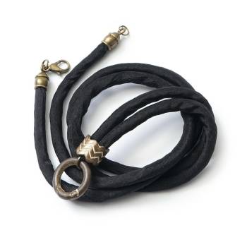 SchauTime SEIDENKETTE Black Sahara 88 cm