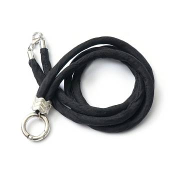SchauTime SEIDENKETTE Black SilverShiny 88 cm
