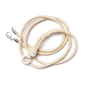 SchauTime SEIDENKETTE Champagner SilverShiny 88 cm