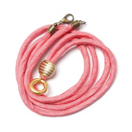 SchauTime SEIDENKETTE Pink GoldShiny 88 cm