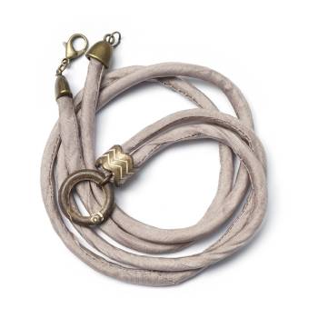 SchauTime SEIDENKETTE Taupe Sahara 88 cm