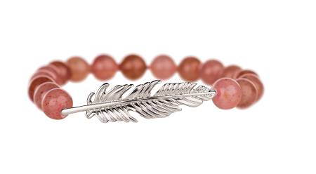 TRAUMFÄNGER Zugarmband NATURSTEIN erdbeerquartz