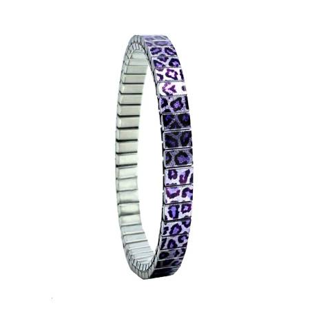 urband LONDON Edelstahlzugarmband SPOTS Lila Metallic - 6 mm