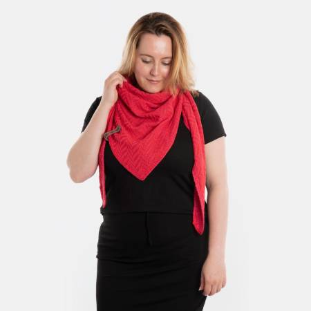 KNIT FACTORY Dreiecksschal VERA ecru apricot