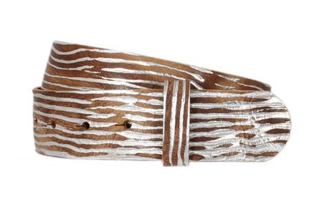 LUCA KAYZ Gürtel ZEBRA cognac