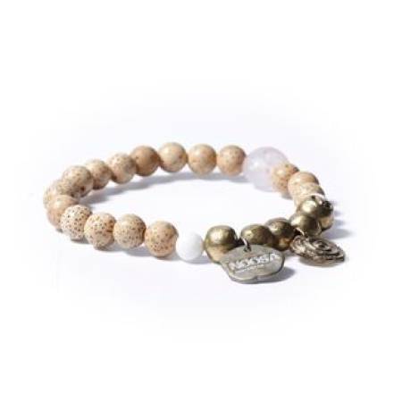 NOOSA Armband LOTUS SEEDS weiss rosa