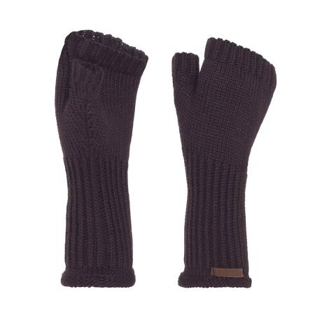 KNIT FACTORY Handstulpen CLEO aubergine