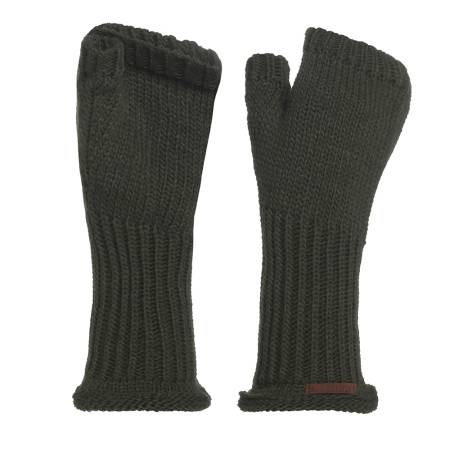 KNIT FACTORY Handstulpen CLEO khaki