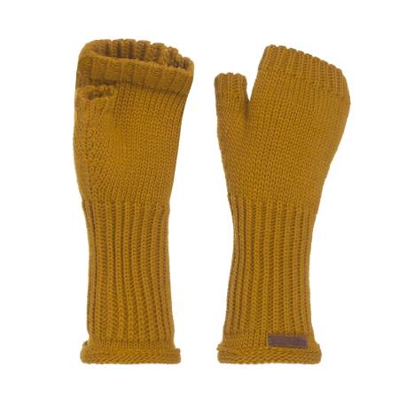 KNIT FACTORY Handstulpen CLEO ocker