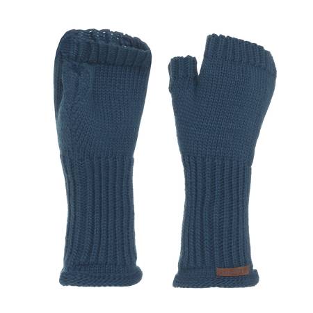 KNIT FACTORY Handstulpen CLEO petrol
