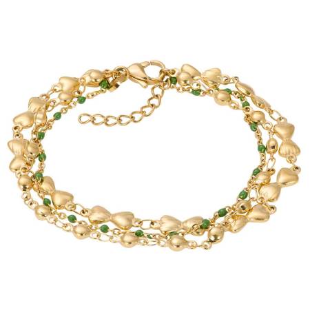 iXXXi Armband BOTSWANA green Beads gold