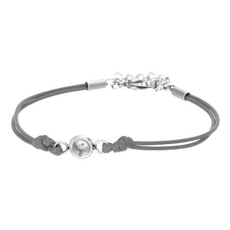iXXXi Armband WAX CORD TOP PART BASE grey