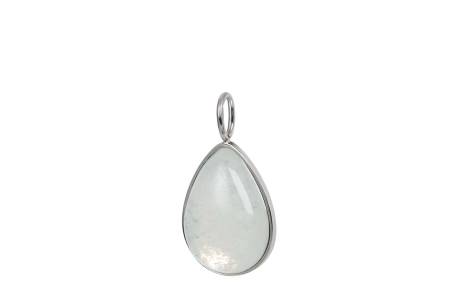 iXXXi Anhänger CHARM ROYAL STONE DROP WHITE silber