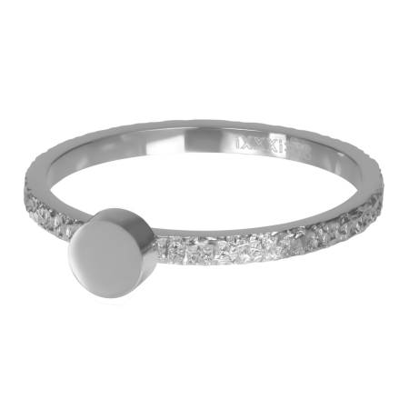 IXXXi Füllring SMALL CIRCLE STONE Blue Silber, 2 Mm – Für Modulare Ringe, Edelstahl & Glas