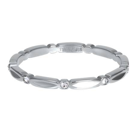 IXXXi Füllring SMALL CIRCLE STONE Blue Silber, 2 Mm – Für Modulare Ringe, Edelstahl & Glas