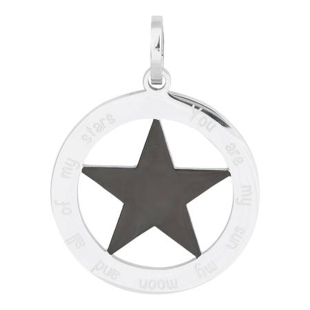 iXXXi Anhänger STERN silber schwarz - Ø 3,5 cm