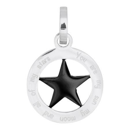 iXXXi Anhänger STERN silber schwarz - Ø 2,2 cm