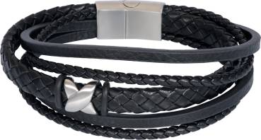 iXXXi-MEN Armband ELIAS schwarz antiksilber