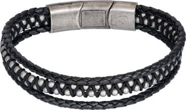 iXXXi-MEN Armband HARLEY schwarz antiksilber