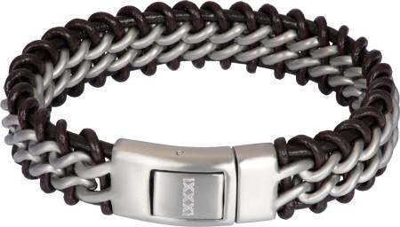 iXXXi-MEN Armband ORION antiksilber dunkelbraun