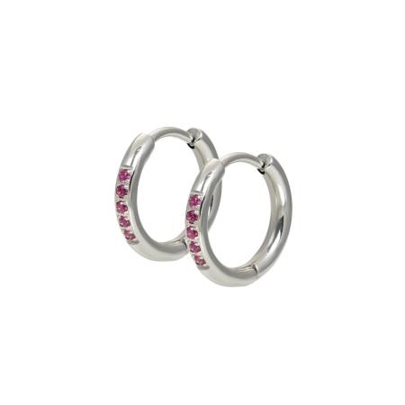iXXXi Ohrstecker CREOLE FUCHSIA silber