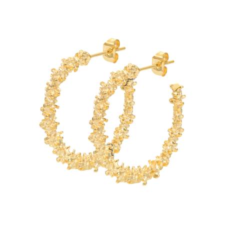iXXXi Ohrstecker Creolen CRUMBLE gold