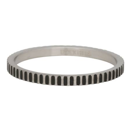 iXXXi Füllring CARTELS silber / schwarz - 2 mm