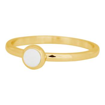 iXXXi Füllring 1 Stein Ø 6 mm helles Weiß gold - 2 mm