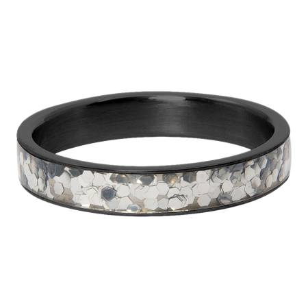 iXXXi Füllring GLITTER CONFETTI schwarz - 4 mm