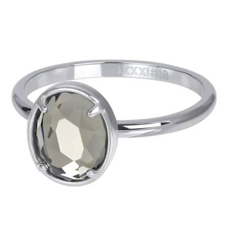 iXXXi Füllring GLAM OVAL CRYSTAL silber - 2 mm