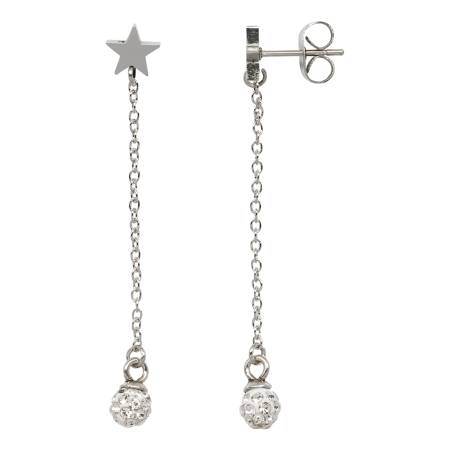 iXXXi Ohrringe WRECKINGBALL KRISTALL silber