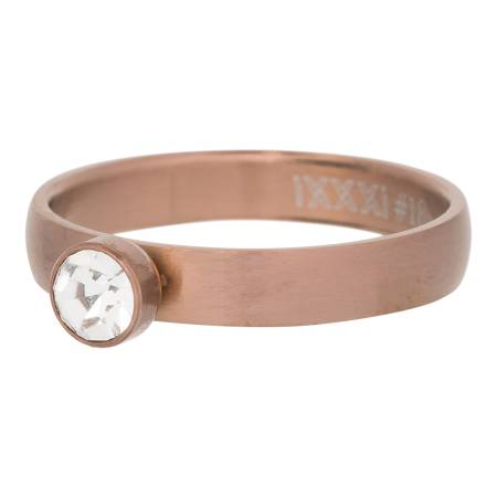 iXXXi Füllring 1 KRISTALL ZIRKONIA RING braun matt weiß - 4 mm