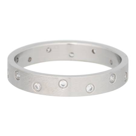 iXXXi Füllring 14 ZIRKONIAS RING silber matt - 4 mm