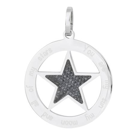 iXXXi Anhänger STERN silber jeans - Ø 3,5 cm
